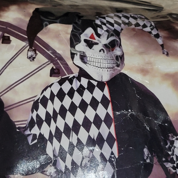 Evil Jester Boys size medium 10- 12 Halloween costume Read - Picture 4 of 10